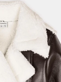 GATE Krótki płaszcz z podszewką ze sztucznego futra|Dzieci Dziewczynki·Kurtki I Płaszcze