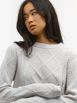 GATE Krótki sweterek z plecionym wzorem| Swetry I Bluzy·Swetry