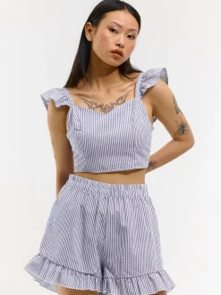 GATE Krótki top w paski| Koszulki I Topy·Topy|Koszulki I Topy·Crop Top ☀️