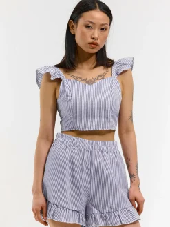 GATE Krótki top w paski| Koszulki I Topy·Topy|Koszulki I Topy·Crop Top ☀️