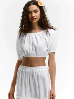 GATE Krótki top z bawełny| Koszulki I Topy·Topy|Koszulki I Topy·Crop Top ☀️