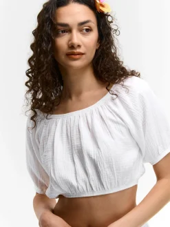 GATE Krótki top z bawełny| Koszulki I Topy·Topy|Koszulki I Topy·Crop Top ☀️