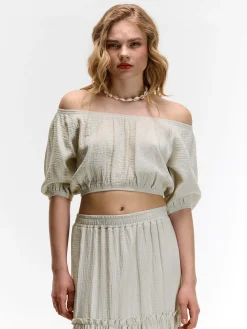 GATE Krótki top z bawełny| Koszulki I Topy·Topy|Koszulki I Topy·Crop Top ☀️