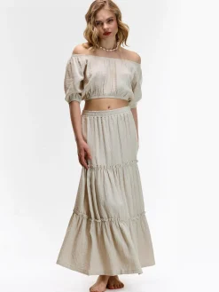 GATE Krótki top z bawełny| Koszulki I Topy·Topy|Koszulki I Topy·Crop Top ☀️