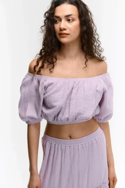 GATE Krótki top z bawełny| Koszulki I Topy·Topy|Koszulki I Topy·Crop Top ☀️