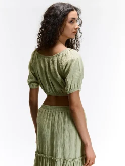 GATE Krótki top z bawełny| Koszulki I Topy·Topy|Koszulki I Topy·Crop Top ☀️