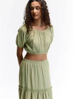 GATE Krótki top z bawełny| Koszulki I Topy·Topy|Koszulki I Topy·Crop Top ☀️