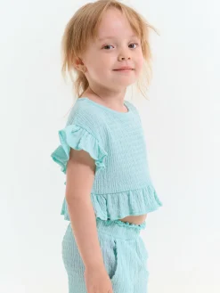 GATE Krótki top z falbanami|Dzieci Dziewczynki·Koszulki I Topy