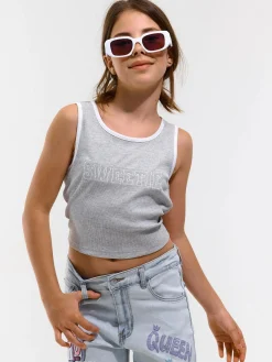 GATE Krótki top z haftem|Dzieci Dziewczynki·Koszulki I Topy