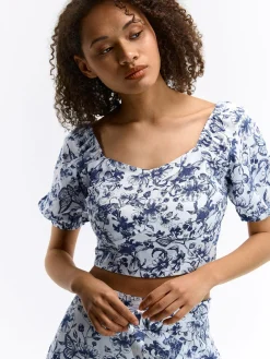 GATE Krótki top z nadrukiem| Koszulki I Topy·Topy|Koszulki I Topy·Crop Top ☀️