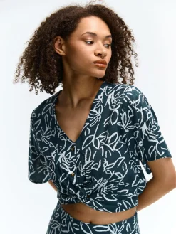 GATE Krótki top z nadrukiem| Koszulki I Topy·Topy|Koszulki I Topy·Crop Top ☀️