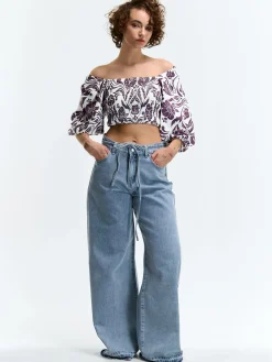 GATE Krótki top z nadrukiem| Koszulki I Topy·Topy|Koszulki I Topy·Crop Top ☀️