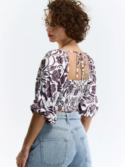 GATE Krótki top z nadrukiem| Koszulki I Topy·Topy|Koszulki I Topy·Crop Top ☀️