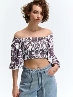 GATE Krótki top z nadrukiem| Koszulki I Topy·Topy|Koszulki I Topy·Crop Top ☀️