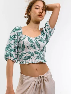 GATE Krótki top z nadrukiem| Koszulki I Topy·Topy|Koszulki I Topy·Crop Top ☀️