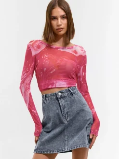 GATE Krótki top z siateczki| Koszulki I Topy·Topy