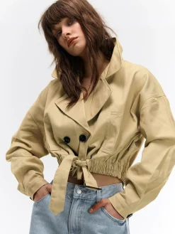 GATE Krótki trencz| Kurtki I Płaszcze·Kurtki Przejściowe|Kurtki I Płaszcze·Trencz