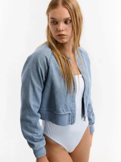 GATE Kurtka bomberka z denimu| Kurtki I Płaszcze·Kurtki Przejściowe|Kurtki I Płaszcze·Bomber