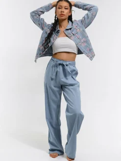 GATE Kurtka dżinsowa z nadrukiem| Kurtki I Płaszcze·Kurtki Przejściowe