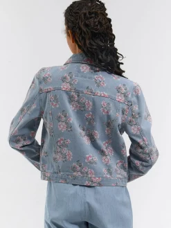 GATE Kurtka dżinsowa z nadrukiem| Kurtki I Płaszcze·Kurtki Przejściowe