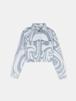 GATE Kurtka dżinsowa z nadrukiem| Kurtki I Płaszcze·Kurtki Przejściowe