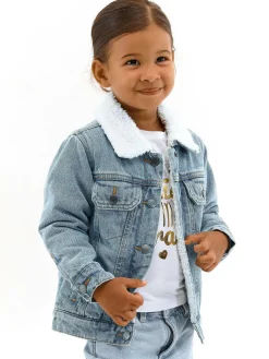 GATE Kurtka jeansowa z futerkiem|Dzieci Dziewczynki·Kurtki I Płaszcze