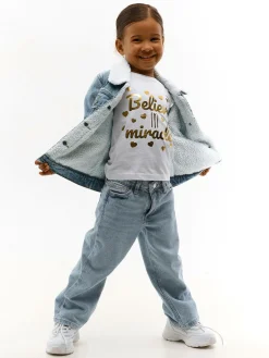 GATE Kurtka jeansowa z futerkiem|Dzieci Dziewczynki·Kurtki I Płaszcze