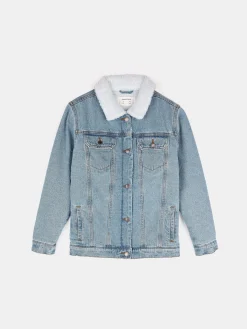 GATE Kurtka jeansowa z futerkiem|Dzieci Dziewczynki·Kurtki I Płaszcze