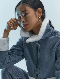 GATE Kurtka jeansowa z podszewką| Kurtki I Płaszcze·Kurtki Przejściowe