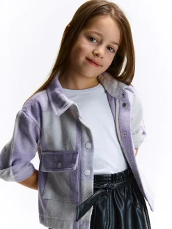 GATE Kurtka koszulowa w kratę|Dzieci Dziewczynki·Kurtki I Płaszcze