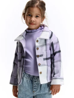 GATE Kurtka koszulowa w kratę|Dzieci Dziewczynki·Kurtki I Płaszcze