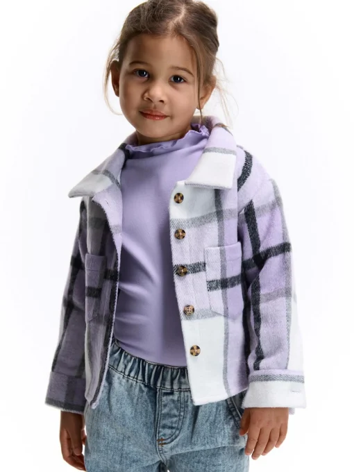 GATE Kurtka koszulowa w kratę|Dzieci Dziewczynki·Kurtki I Płaszcze