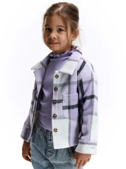 GATE Kurtka koszulowa w kratę|Dzieci Dziewczynki·Kurtki I Płaszcze