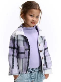 GATE Kurtka koszulowa w kratę|Dzieci Dziewczynki·Kurtki I Płaszcze