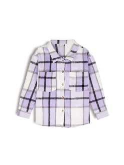GATE Kurtka koszulowa w kratę|Dzieci Dziewczynki·Kurtki I Płaszcze