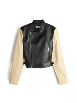 GATE Kurtka motocyklowa ze skóry kombinowanej| Kurtki I Płaszcze·Kurtki Przejściowe