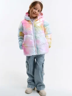 GATE Kurtka o holograficznym połysku z kapturem|Dzieci Dziewczynki·Kurtki I Płaszcze