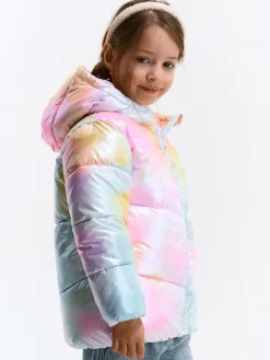 GATE Kurtka o holograficznym połysku z kapturem|Dzieci Dziewczynki·Kurtki I Płaszcze