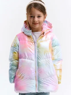 GATE Kurtka o holograficznym połysku z kapturem|Dzieci Dziewczynki·Kurtki I Płaszcze