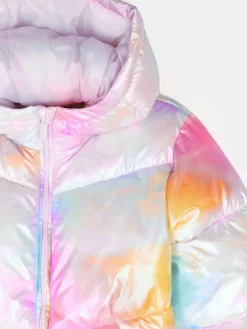 GATE Kurtka o holograficznym połysku z kapturem|Dzieci Dziewczynki·Kurtki I Płaszcze
