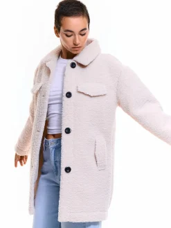 GATE Kurtka oversize z pluszowym wzorem| Kurtki I Płaszcze·Kurtki Przejściowe