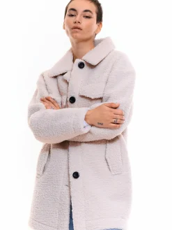 GATE Kurtka oversize z pluszowym wzorem| Kurtki I Płaszcze·Kurtki Przejściowe