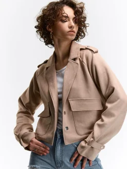 GATE Kurtka przejściowa wykonana z imitacji zamszu| Kurtki I Płaszcze·Kurtki Przejściowe