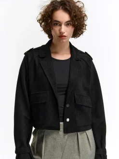 GATE Kurtka przejściowa wykonana z imitacji zamszu| Kurtki I Płaszcze·Kurtki Przejściowe