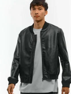 GATE Kurtka ze sztucznej skóry| Kurtki I Płaszcze·Kurtki Przejściowe