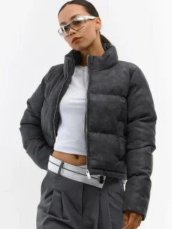 GATE Kurtka zimowa pikowana ze skóry ekologicznej| Kurtki I Płaszcze·Kurtki Zimowe|Kurtki I Płaszcze·Pikowana Kurtka