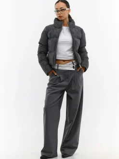 GATE Kurtka zimowa pikowana ze skóry ekologicznej| Kurtki I Płaszcze·Kurtki Zimowe|Kurtki I Płaszcze·Pikowana Kurtka