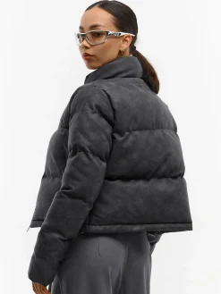 GATE Kurtka zimowa pikowana ze skóry ekologicznej| Kurtki I Płaszcze·Kurtki Zimowe|Kurtki I Płaszcze·Pikowana Kurtka