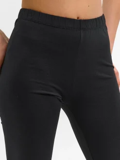 GATE Legginsy 3/4 z koronkowym wykończeniem| Spodnie·Legginsy