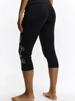 GATE Legginsy sportowe 3/4 z nadrukiem| Spodnie·Legginsy